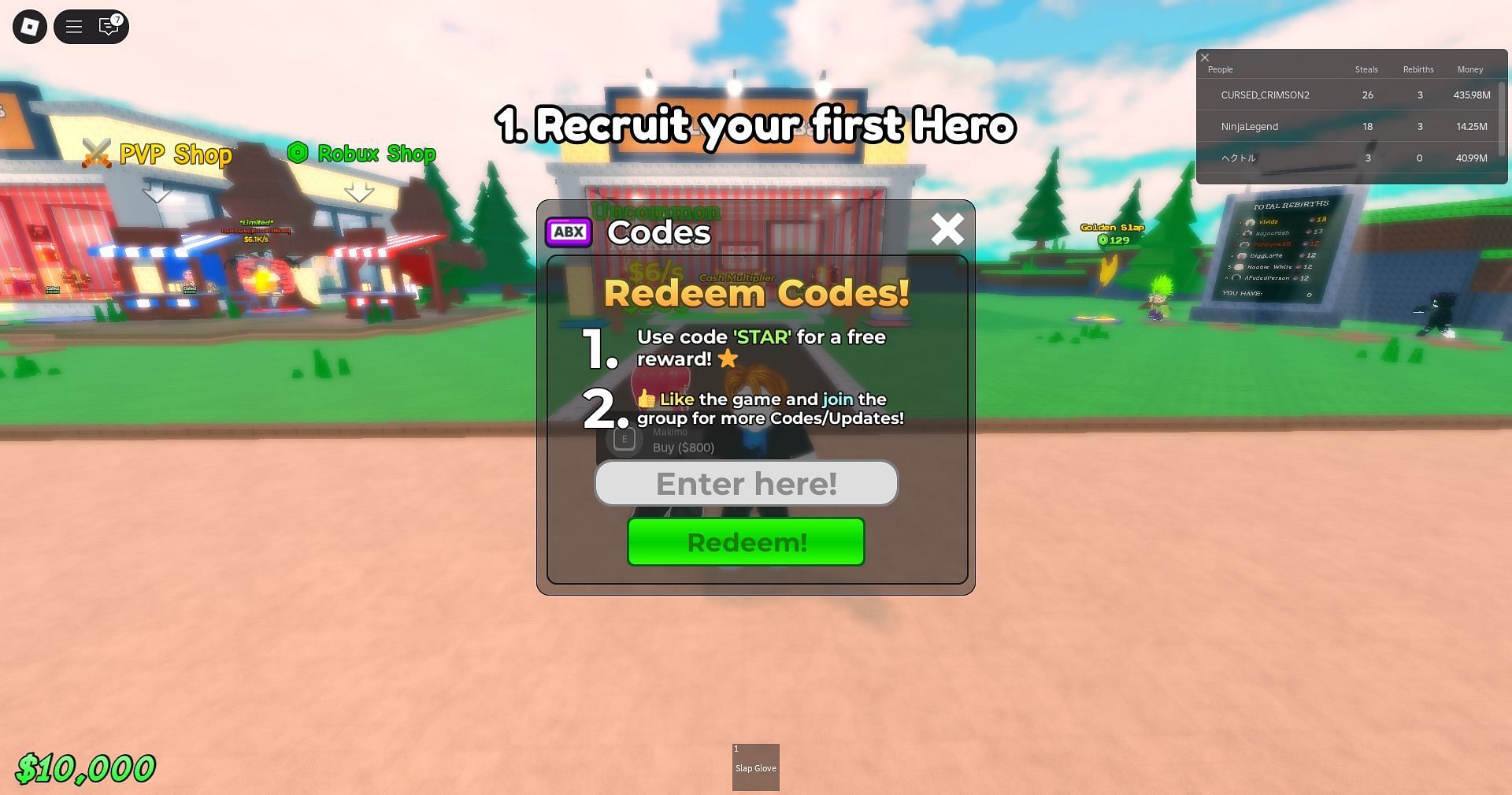 Redeem the code here (Image via Roblox)